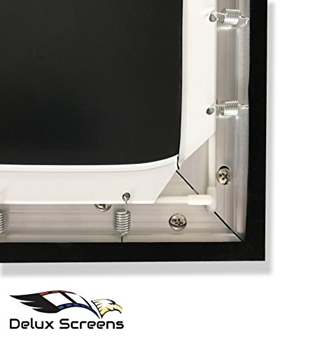 Delux Screens (Us Based) 120 Inch 4K/8K Ultra Hdr Projector Screen Active 3D Ready 6 Piece Fixed Frame Home Theater Movie Projection Screen Pvc Matte White Velvet Border 120", 16:9 #TOP2