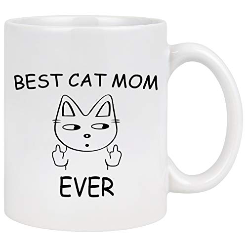 Best Cat Mom Ever Coffee Mug Cat Mom Coffee Mug Cat Mom Gifts for Women Cat Stuff for Cat Lovers Mother s Day Birthday Gifts for Mom from Daughter Kids 11 Oz