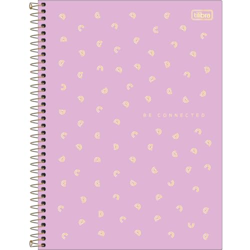 Tilibra - Caderno Espiral Capa Dura Universitário 1 Matéria Neon Connect Feminino 80 Folhas - Capa R