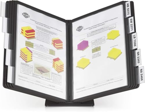Durable Tisch-Sichttafelsystem (Vario Table 10, mit 10 Sichttafeln A4) schwarz, 557001