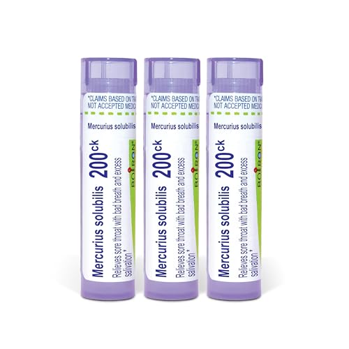 Boiron Mercurius Solubilis 200Ck Homeopathic Medicine for Sore Throat - Pack of 3 (240 Pellets) - image 1