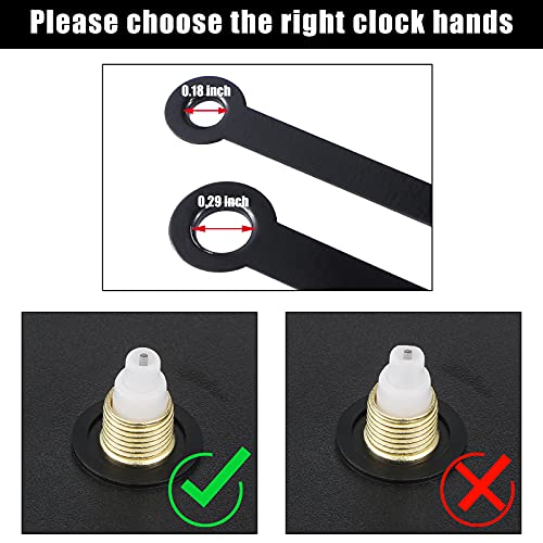 Mudder MUDDER-2541 14 Styles Black Clock Hands Only Clock Movements Clock Mechanisms thumb #5