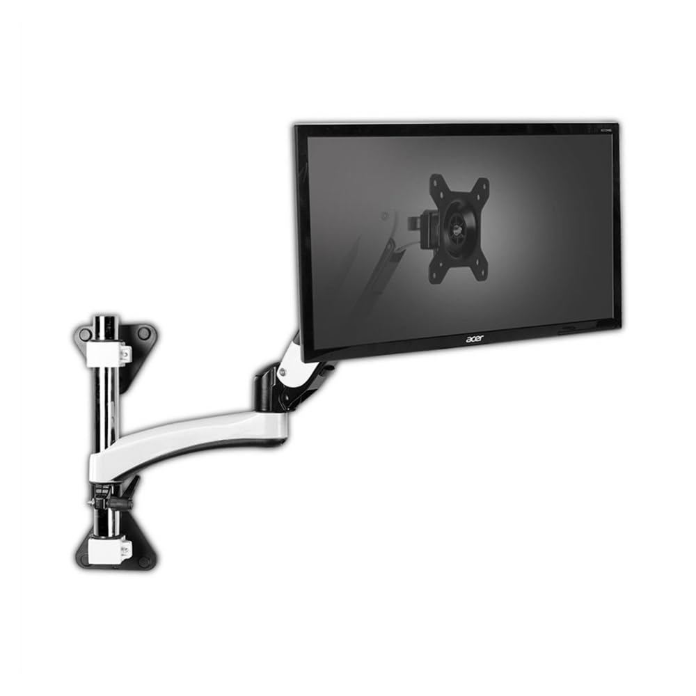 SaryEdge Height - Adjustable Monitor Stand Arm Single Monitor Wall Mount for 15-27 Inch Screens up to 17.6 lbs, Gas Spring Monitor Arm Mount, Full Motion Heigh,Two arms