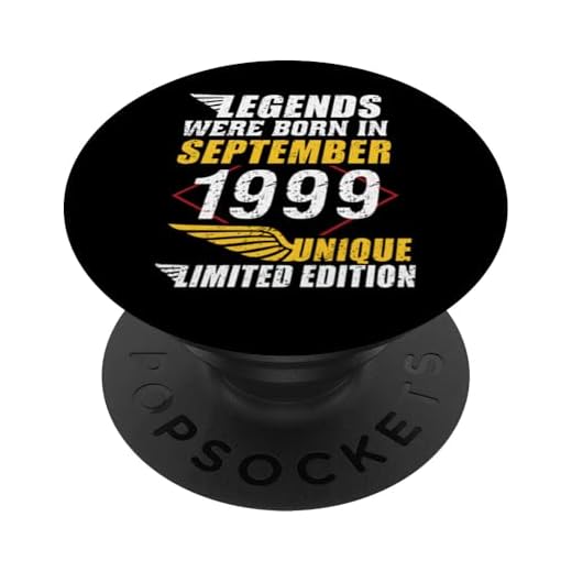 Cumpleaños Septiembre 1999 Edición Limitada Regalo Vintage PopSockets PopGrip Intercambiable