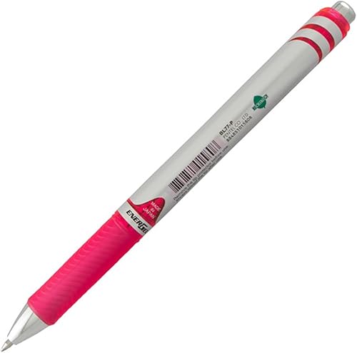Miniatura 5 de Pentel EnerGel RTX - Bolígrafo retráctil de gel líquido, punta de metal, línea media, tinta rosa, paquete de 3