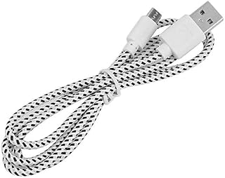 Black & White Maximum Weight Output 2.1A V8 Micro 2.0 USB Data Cable Flat Noodle Data Charger for Android Cell Phones  White