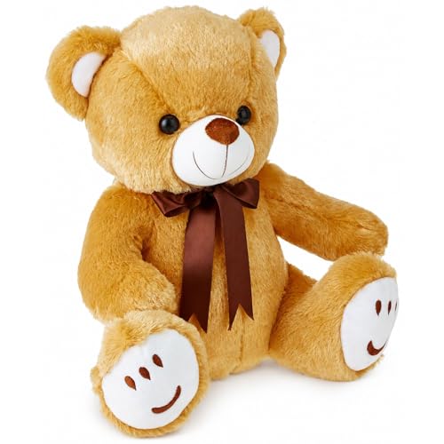 Image of Brown Teddy 30cm | Ultra Soft Plush Stuffed Toy | Cute Hugging Pillow | Gift for Kids Boys Girls