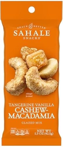 Make Your Day Nut Variety Featuring Sahale Snacks Glazed Nut Mix, Tangerine Vanilla, Fruit & Nut, Honey Almonds, And Pomegranate Flavored Pistachios, 1.5 Ounce (Pack Of 12) - With Make Your Day Bag Clip #TOP2