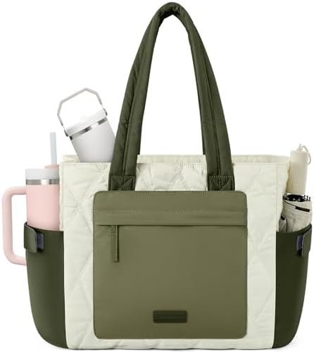 RAINSMORE Bolso Tote Acolchado Mujer, Ligero y Espacioso para Uni...