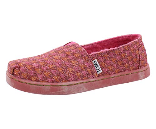 TOMS Classic Houndstooth Girl's Shoes Size 3, Color: Red