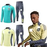 [XinShang] 24-25 アヤックス サッカー 長袖 レーニングウェア 子供 大人 上下セット ユニフォーム スポーツウェア 秋冬 大人 男性 練習着 「非公式」 (1,XXL)