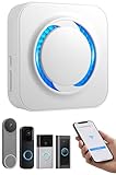 Smart WiFi Wireless Doorbell Chime for Ring, Blink, Google Nest - No Wiring/Subscription, Compatible with Alexa, No Range Limits,58 Chimes, 5 Volume, LED Flash, Easy to Setup,Ideal for Large Houses