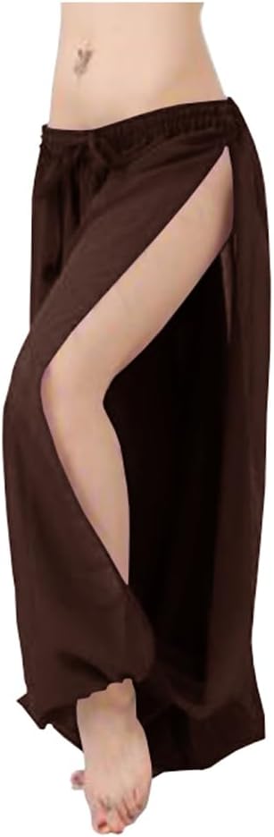 Indian Trendy 39" Chiffon 2 Leg Slit Harem Yoga Pants Belly Dance Pantaloons Aladdin Jenie Hippie