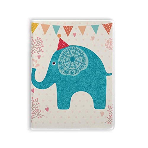 Agenda Red Hat bleu à couverture souple et motif éléphant pour organiser l'année