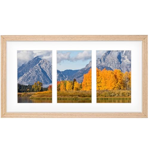 WenYa 3 Aperture Photo Frame 6x4 with Mount Multi Picture Frame for Wall or Tabletop Horizontal or Vertical Display