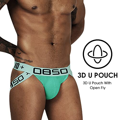 Hoofesan Men's Jockstrap Men's Thong Briefs Underwear Sexy Cotton Bikini Athletic Supporters For Men 3-Pack #TOP3