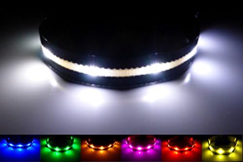 GoDoggie-GLOW USB Rechargeable LED Dog Safety Collar, Large ( 15 - 23.6" / 38 - 60 cm ), White
