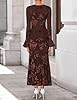 ZESICA Women's 2025 Bell Long Sleeve Floral Maxi D... #3
