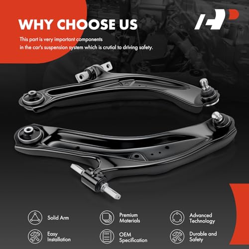 A-Premium 2 x Front Lower Control Arm, with Ball Joint & Bushing, Compatible with Nissan Rogue 2014-2020, Rogue Sport 2017-2022, Qashqai 2017-2023 by A-Premium - Used condition - Image 6