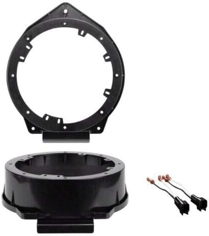 6 6.5 6.75 Inch Front Door Speaker Adapter Mount Plates + Wire Connector for 2010 2011 2012 2013 2014 2015 Chevrolet Camaro