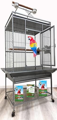 X-Large Rolling Play Top Parrot Cage