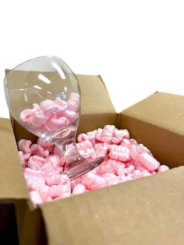 Bubblefast! 3.5 cu. ft. (22.5 Gallons) Pink Anti-Static Packing Peanuts Popcorn - Thumbnail 5