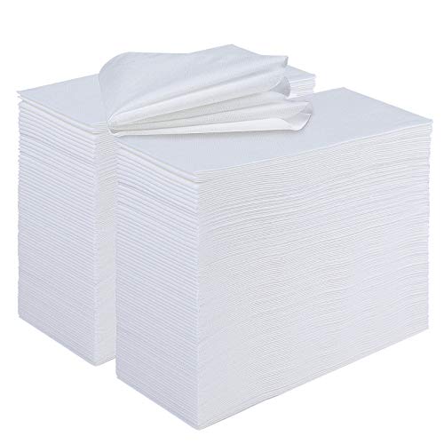 [480 Pack] Focusline Disposable Bathroom Napkins, Linen-Feel Guest Towels, Soft And Absorbent Disposable Paper Hand Towels For Dinner, Wedding Event, Parties, White #TOP7