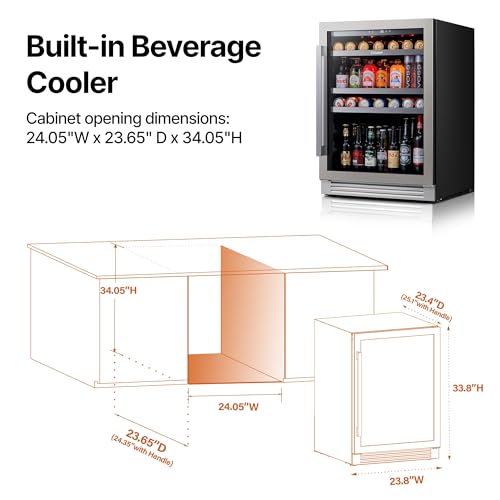 Ca'Lefort 24 Inch Beverage Refrigerator
