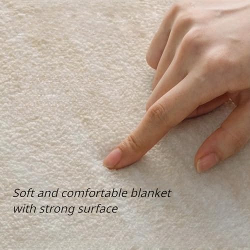 Tapis de salon style crème isolant et facile à nettoyer