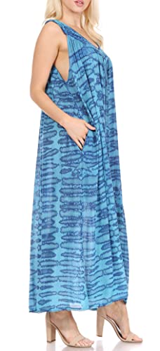 Sakkas Adele Sequin Embroidered Scoop Neck Sleeveless Dress/Cover Up4