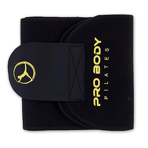 ProBody Pilates Waist Sweat Band for Women and Men, Sweat Waist Trimmer Belt for High-Intensity Training, Waist Trainer