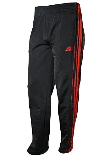 Adidas Big Boys Fleece Lined Track Pant (small 8, Black/Scarlett)