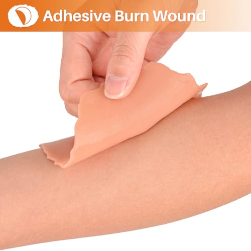 Image of Burn Wound Packing Trainer, Burn Moulages Kit, Adhesive Skin Burn Wound Trainer for Wound Care Training, Burn Wound Training Model