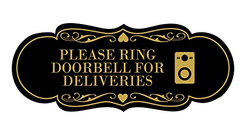 Designer Please Ring Doorbell for Deliveries Sign