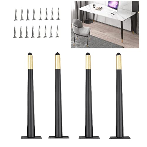 Pied de meuble en métal noir doré de 40cm pour armoire et lit