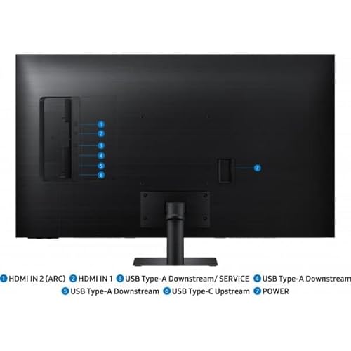 Samsung Smart Monitor M7 (S43FM702), Flat 43", 3840x2160 (UHD 4K), Smart Hub avec AI, Office 365, Gaming Hub, Haut-parleur intégré, Télécommande, WiFi, HDMI, USB-C