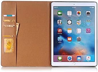 iPad Pro 1st 2nd (12.9 inch) Case, DMaos Vintage Book Synthetic Leather Stand Folio Smart Cover, Auto Sleep/Wake, Business Document Card Holder - Black
