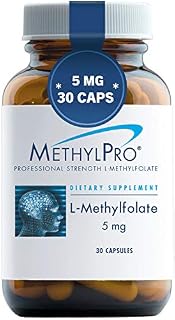 MethylPro 5mg L-Methylfolate (30 Capsules) - Professional Strength Active Methyl Folate, 5-MTHF Supplement