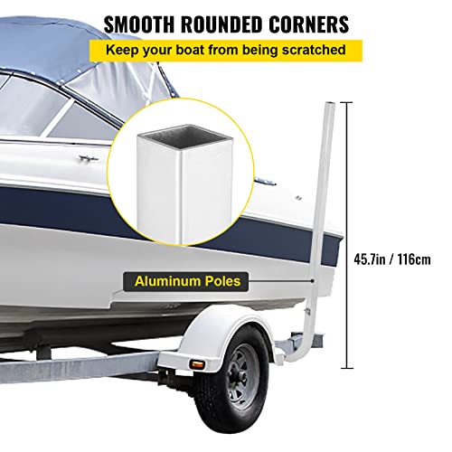 Miniatura 6 de Vevor Guías Para Remolque De Barcos 62x116 Cm, Un Par De Guías De Lanzamiento De Aluminio, Resistentes A La Oxidación Con Ancho Ajustable, Para Moto Acuática, Barco De Pesca, Velero, Bote Marino