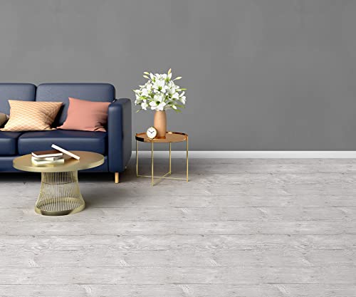 Oxdigi Peel And Stick Vinyl Flooring Roll 24X 196 Inch Self Adhesive Vinyl Floor Tiles Wood Plank Look Flooring, Waterproof Wear-Resistant For Living Room Bedroom Kitchen Rv, White Wood, 32.3 Sq.ft #TOP4