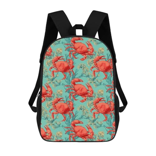Crabs And Coral Pattern Unisex Backpack 17