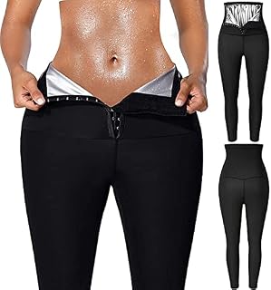 High Waist Gym Leggings for Women, Butt Lifting Workout Sport Leggings Adjustable Yoga Running Compression Trousers Sauna Sweat Pants Slimming Tummy Control Shapewear Leggings (L/XL)