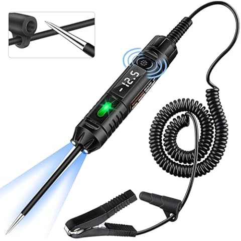Upgraded Heavy Duty Circuit Tester with Buzzer, 3-72V DC Digital LED Test Light with Voltmeter, Automotive Light Tester with Illumination, Fuse Voltage Tester Auto Electrical Tool Cover