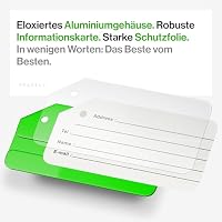 Travely Premium Kofferanhänger - leicht Erkennbar, Robust & Sicher - inkl. Namensschild und Privatsphäre Schutz I Vielseitig und Praktische Adressanhänger, Namensanhänger & Gepäckanhänger – Ansicht 3