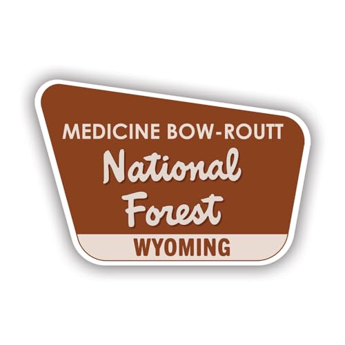 Medicine Bow-Routt National Forest Wyoming wy - Color Sticker - Decal - Diecut - Wyoming wy Explore Hike Hiking Travel Camp Camping - 2" x 1.31"