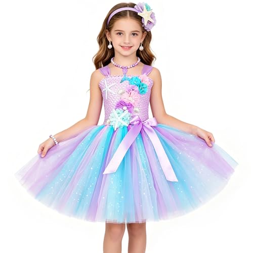 Disfraz de sirena para niñas 9-10 años miniatura 7