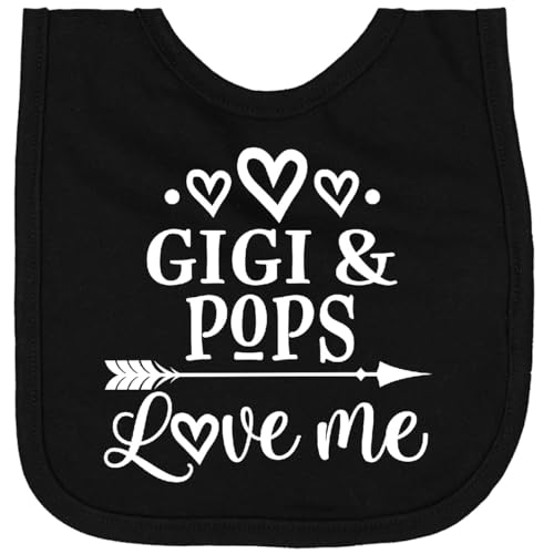 inktastic Gigi and Pops Love Me Newborn Bib