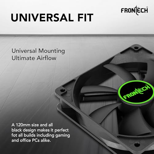 Image of Frontech Gaming Case Fan | 120mm ARGB High Performance Fan | High Airflow | Noiseless Operation | Hydraulic Bearing | 4-Pin Molex | Universal Fit | 1 Year Warranty (CPF-0012)