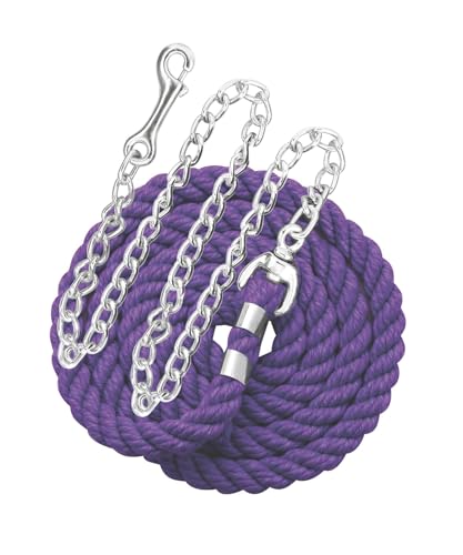 Perri's Cotton Lead with Chain, Purple, 1/2