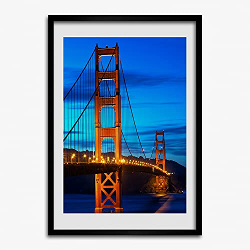 Affiche decorative moderne du Pont de San Francisco pour un salon elegant